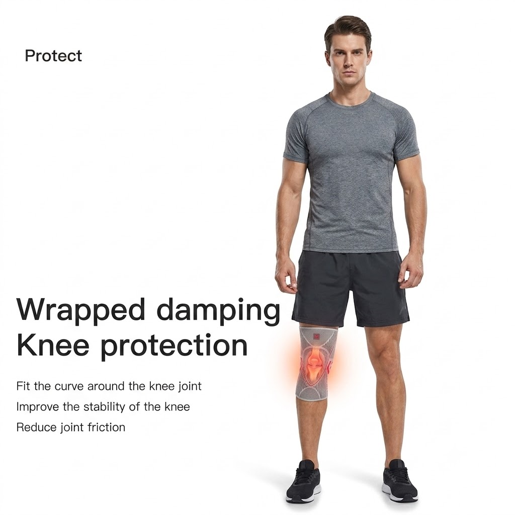 Compression Knee Sleeve - 1 Pezzo Ginocchiera a Compressione, Supporto