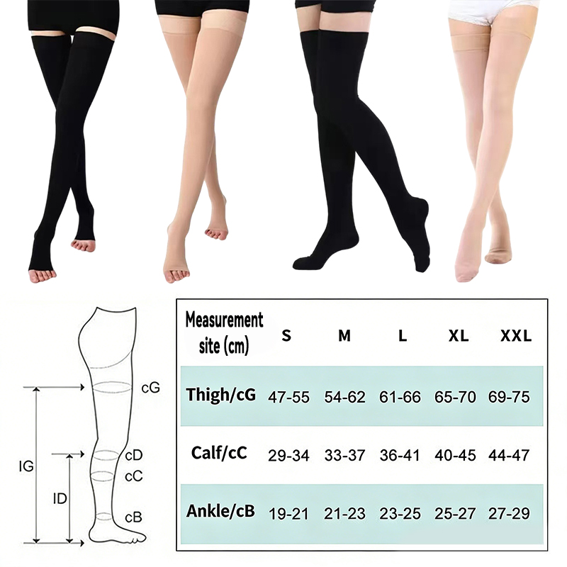 Compression Knee Sleeve - Calze a compressione 20-32 mmHg, Scaldamuscoli,