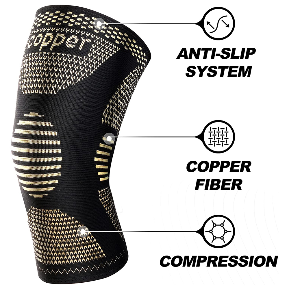 Ginocchiera in rame da 2 pezzi - Compression Knee Sleeve recensione e prezzo