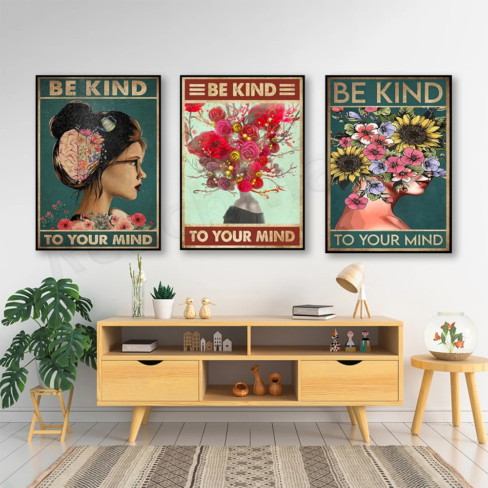 Tratta bene la mente: poster d - Health Wellness Quotes recensione e prezzo